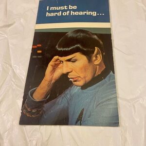Star Trek Spock HUGE greeting card UNUSED